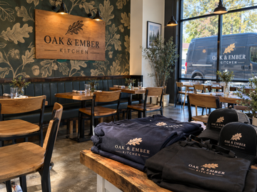 AI-generated illustrative example of restaurant printing services; fictional example business.